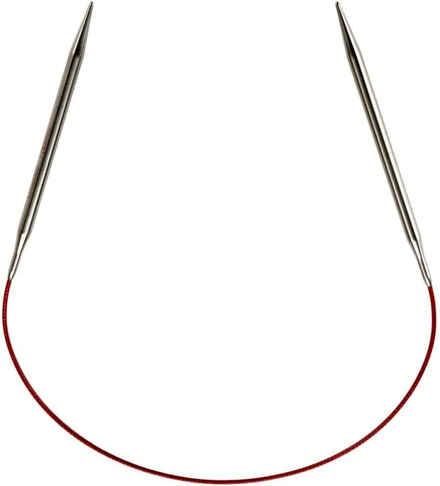 ChiaoGoo Red Lace Circular 16-inch (40cm) Stainless Steel Knitting Needle; Size US 13 (9mm) 7016-13