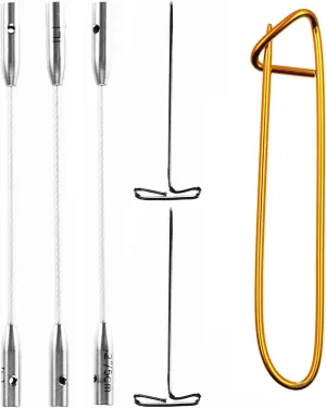 ChiaoGoo Twist Swiv360 Swivel Cable Small 2-inch (5cm) 3-Pack, Fits US 2, 3, 4, 5, 6, 7, 8 Interchangeable Knitting Needle Tips, 2 Tightening Keys 7702-S with Stitch Holder