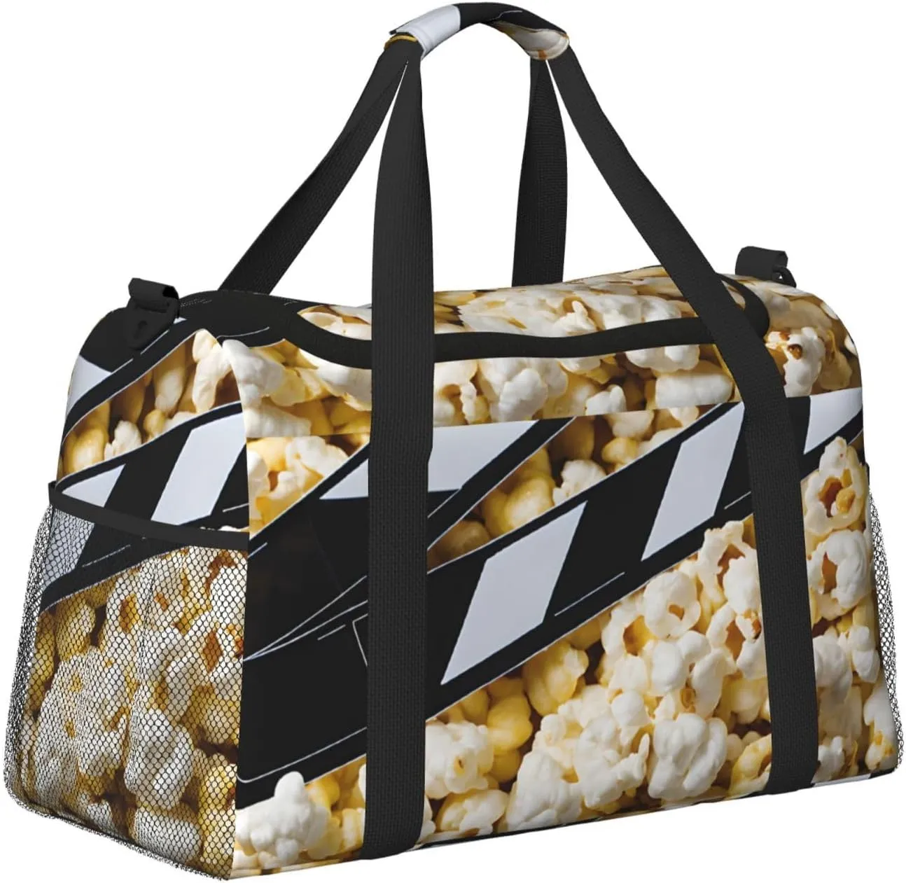 Cinema Movie Clapboard And Popcorn Durable Portable Crossbody Travel Bag, A Good Companion For Long-Distance Travel