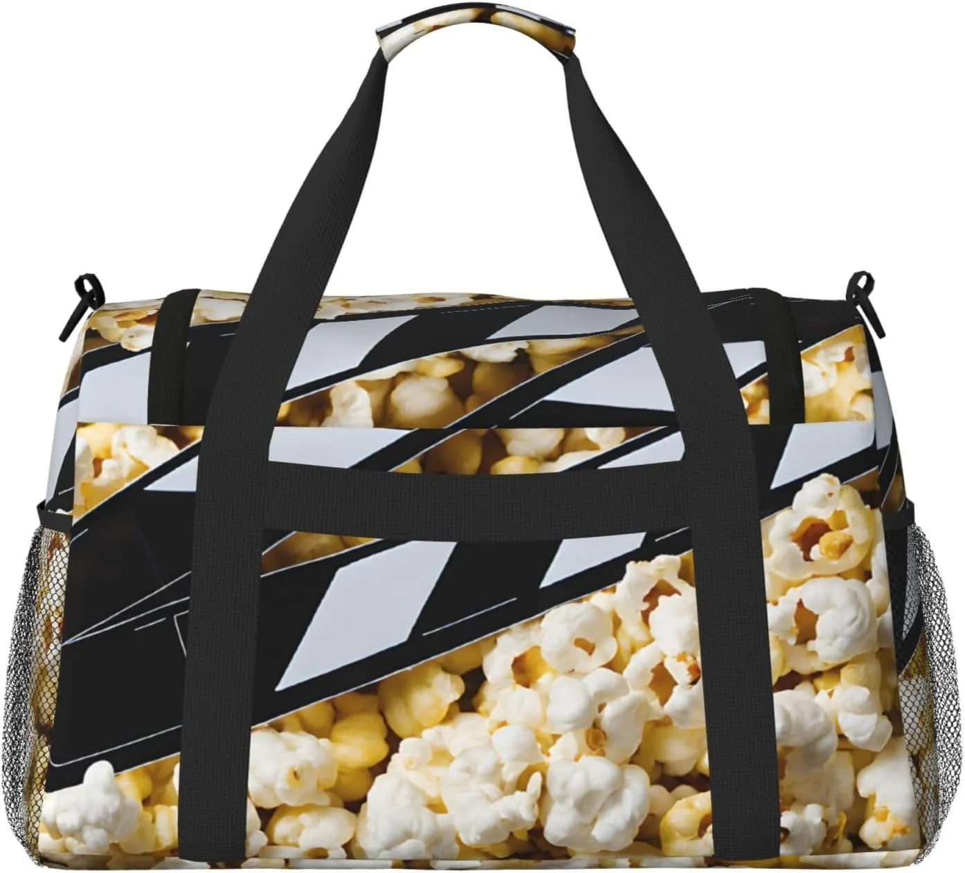 Cinema Movie Clapboard And Popcorn Durable Portable Crossbody Travel Bag, A Good Companion For Long-Distance Travel
