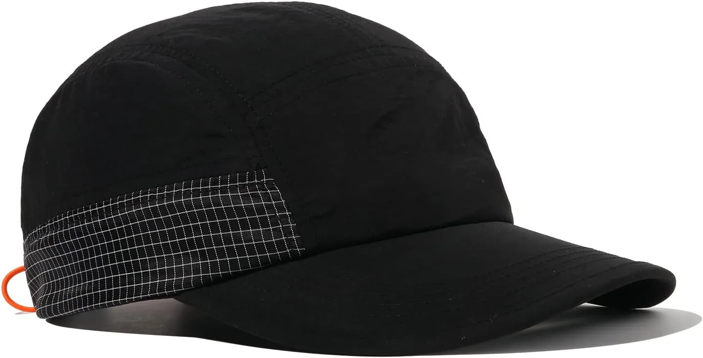 CLAPE Baseball Cap Quick Dry 5 Panel Trucker Hat Unstructured Dad Hat Sports Running Cap Low Profile Golf Hat Fitted Cap