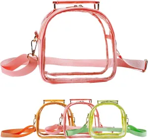 Clear Purse Glow Crossbody Bag for Women Shoulder Bag with Adjustable Strap Stadium Approved Concerts Sports
