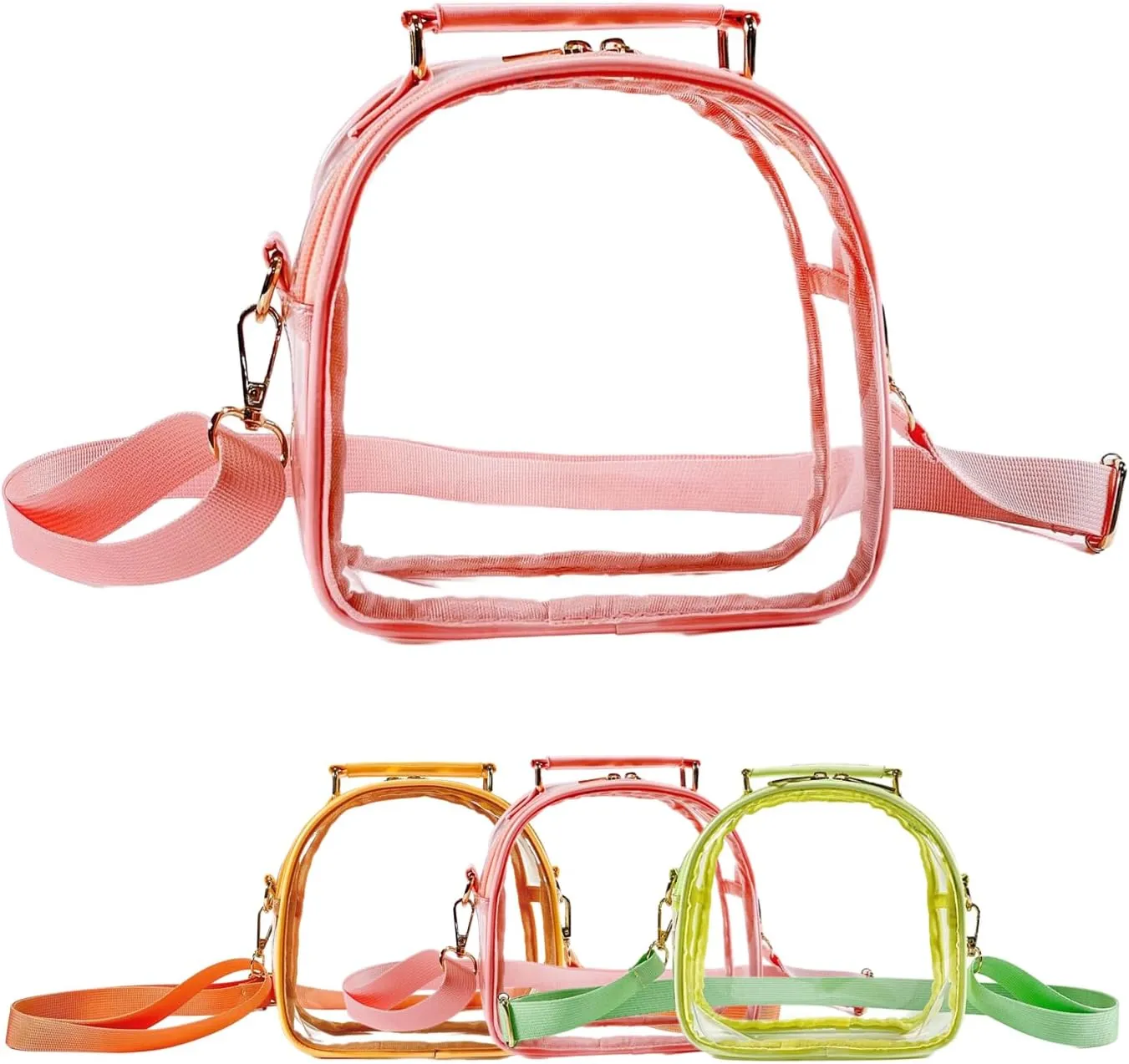 Clear Purse Glow Crossbody Bag for Women Shoulder Bag with Adjustable Strap Stadium Approved Concerts Sports