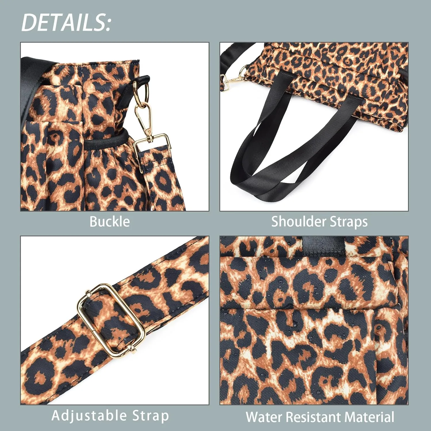 CLOUDMUSIC Crossbody Bags Shoulder Tote Handbag Nylon With Straps Waterproof Multi Bottle Pockets For Women Trendy