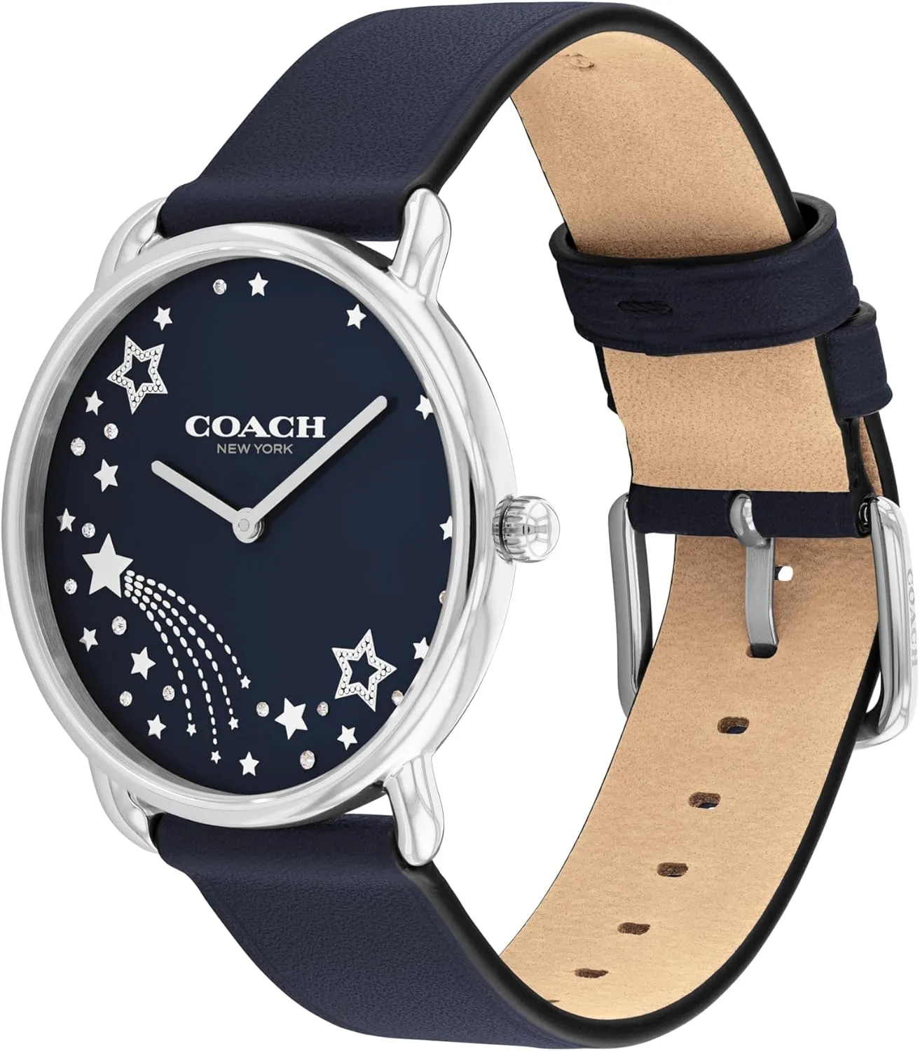 COACH Elliot Women's Quartz Watch, 2H Movement, Leather Strap - Water-Resistant to 3ATM - Modern Minimalist - Gift for Her, 36mm