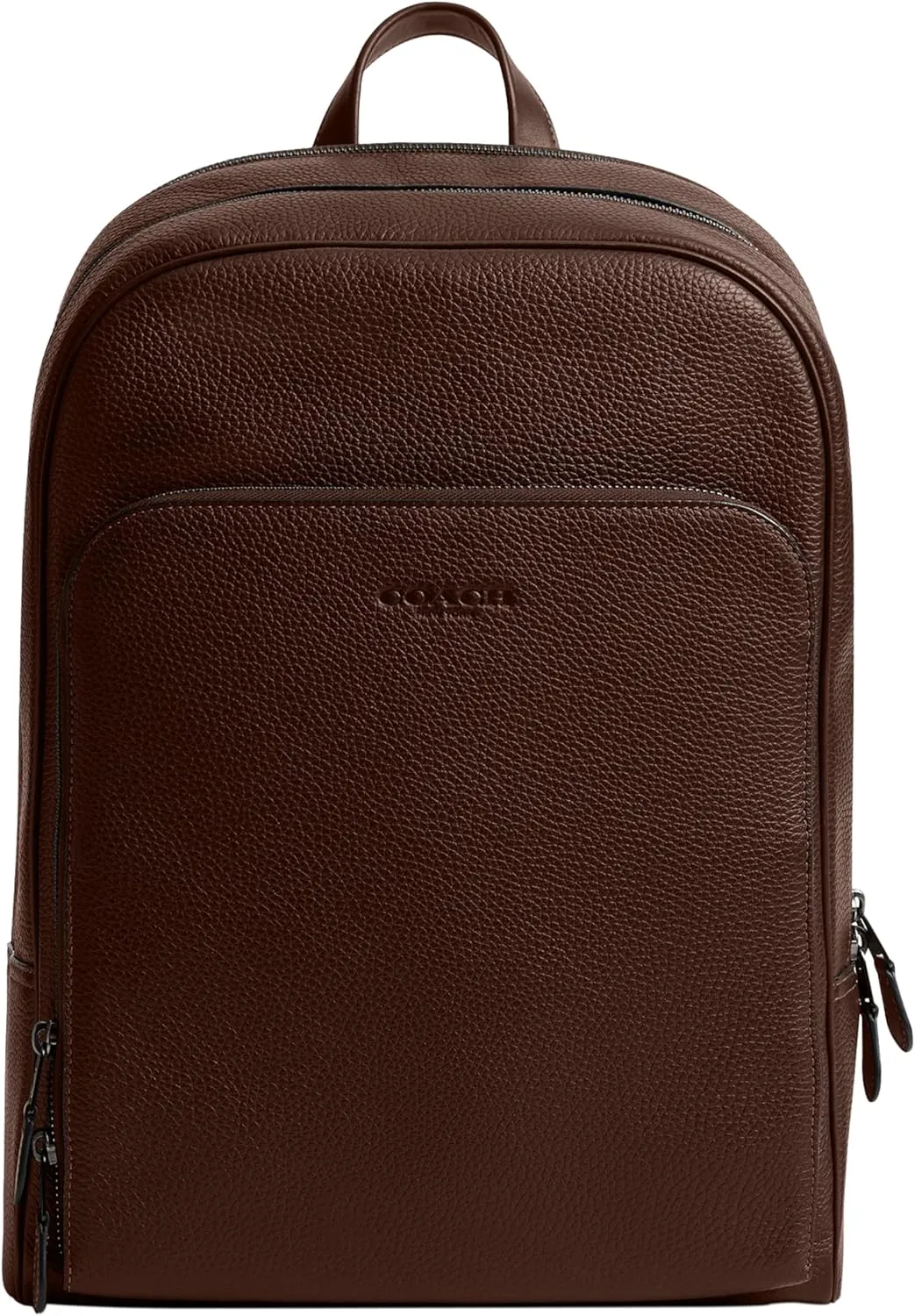 Coach Men's Gotham Backpack in Pebble Leather, Maple, One Size