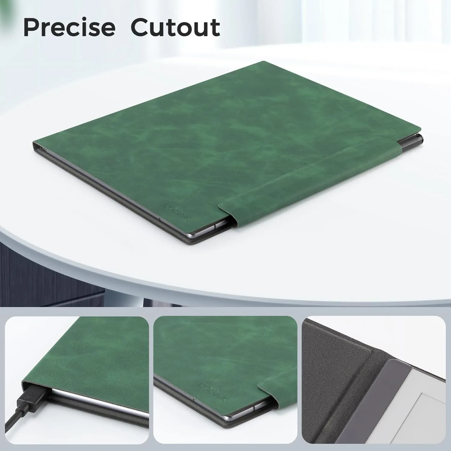 CoBak Magnetic Case for Remarkable 2 Paper Tablet, Ultra Lightweight Book Folio Cover with Safe Magnetic Buckle Pen Holder, Only for 10.3" Remarkable 2 2020 Relaesed (Emerald)