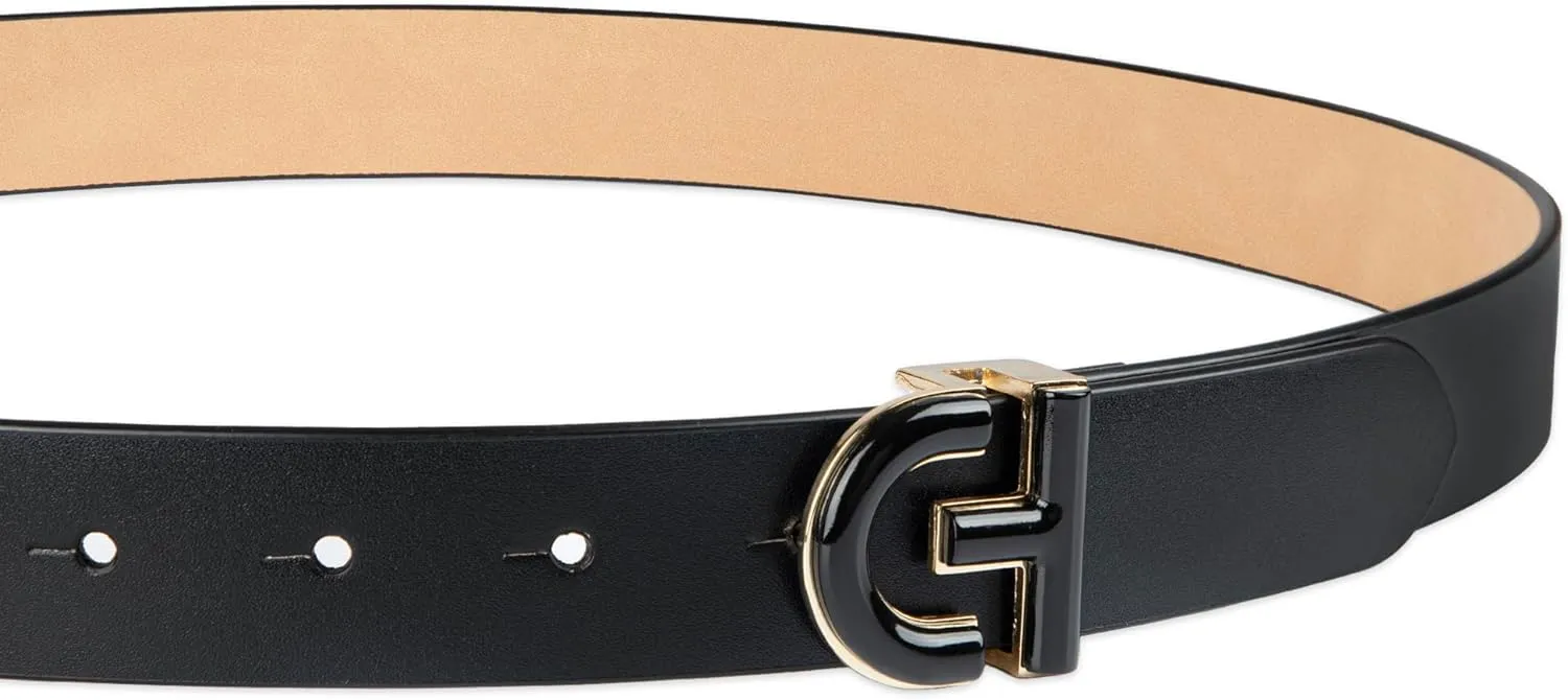 Cole Haan Women's Casual Logo Plaque Buckle Belt