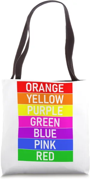 Color Rainbow Optical Illusion - Funny Color Illusion Tote Bag
