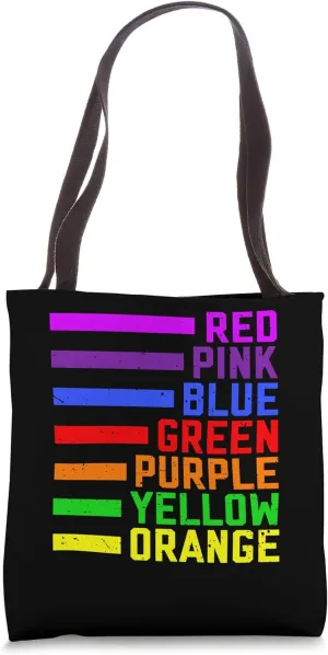 Color Rainbow Optical Illusion Funny Color Illusion Tote Bag