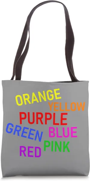 Color Rainbow Optical Illusion - Funny Color Illusion Tote Bag