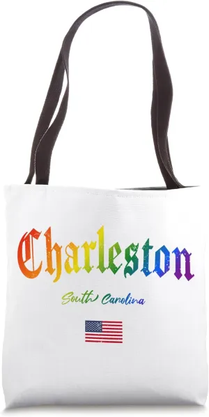 Columbia Gothic Design Lgbtqai  rainbow Version Tote Bag