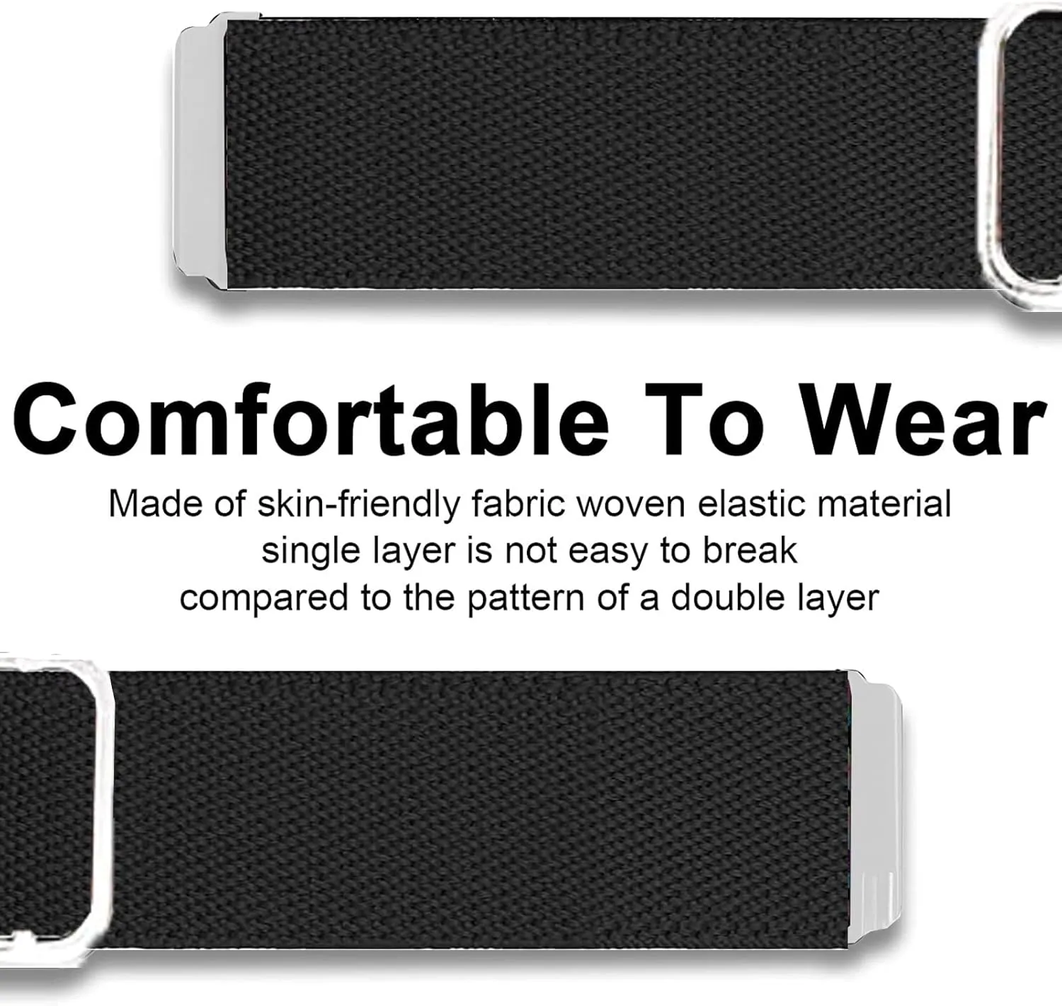 Compatible for AKUMAKA Smart Watch Bands, Stretch Elastics Nylon Adjustable Replacement Strap Accessories for Men & Women Compatible for AKUMAKA G39, T90, 209DK Smart Watch