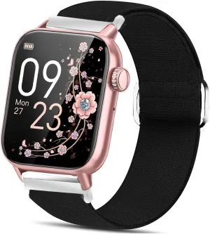 Compatible for AKUMAKA Smart Watch Bands, Stretch Elastics Nylon Adjustable Replacement Strap Accessories for Men & Women Compatible for AKUMAKA G39, T90, 209DK Smart Watch