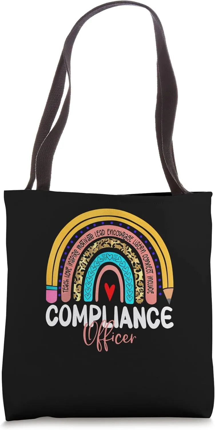 Compliance Officer Rainbow Leopard Legal Justice legitimate Tote Bag
