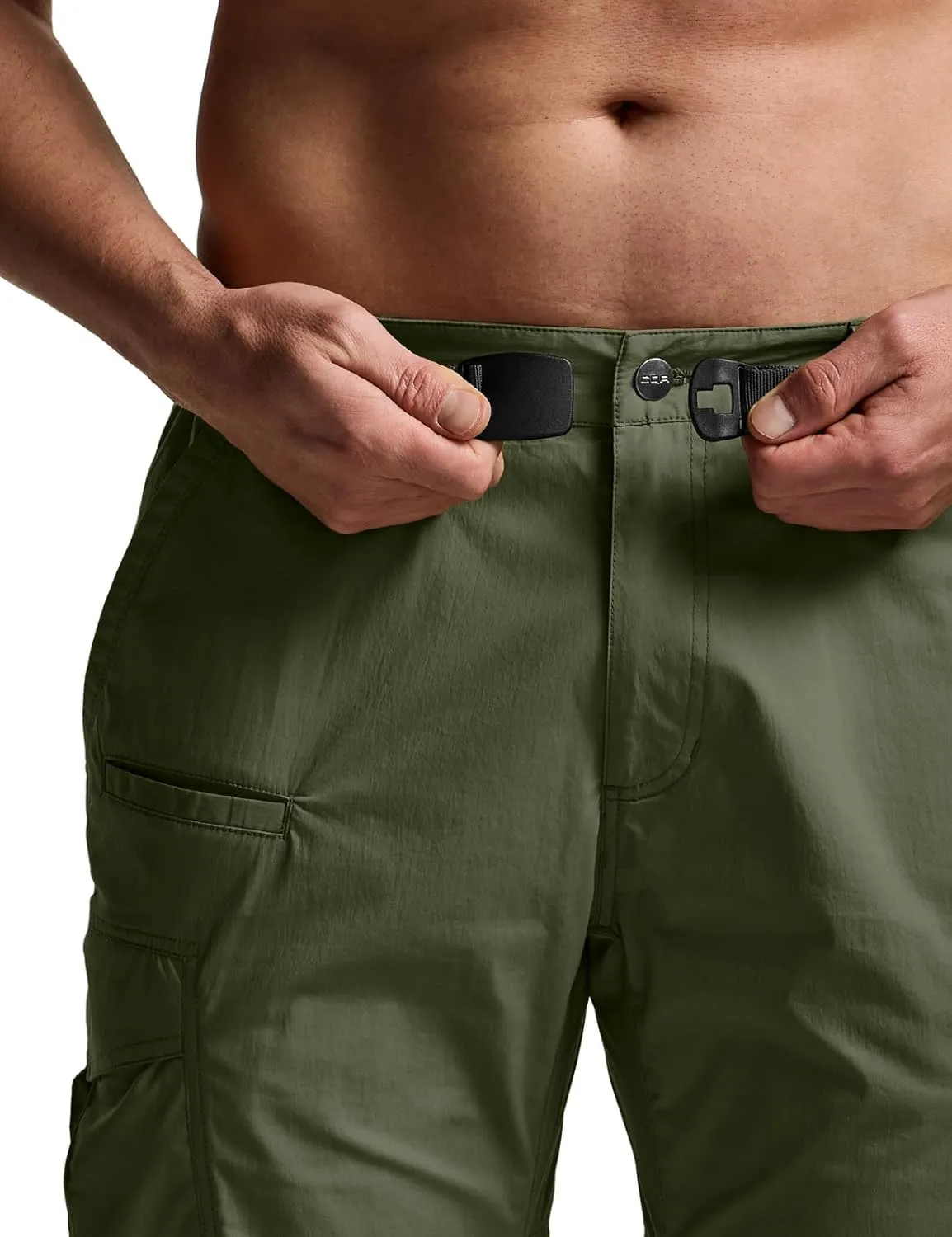 CQR Men's Convertible Cargo Tactical Pants, Water Resistant Outdoor Hiking Pants, Zip Off Lightweight Stretch Work Pants