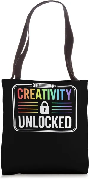 Creativity Unlocked Colorful Art Tote Bag