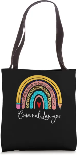 Criminal Lawyer Rainbow Leopard Legal Justice legitimate Tote Bag