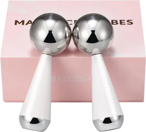 Cryo Sticks for Face - Facial Skin Care Tools for Women Face Eyes, Ice Globes-Cooling Massage Tools, Ice Globes for Face - 360 Rotating Unbreakable Stainless Steel Cooling Face Globes