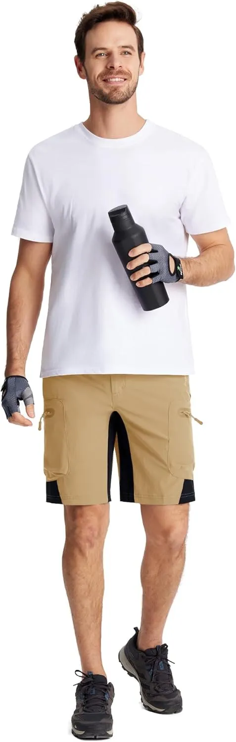 CRYSULLY Men's Hiking Cargo Shorts Outdoor Summer Lightweight Quick Dry Casual Shorts with 5 Pocket