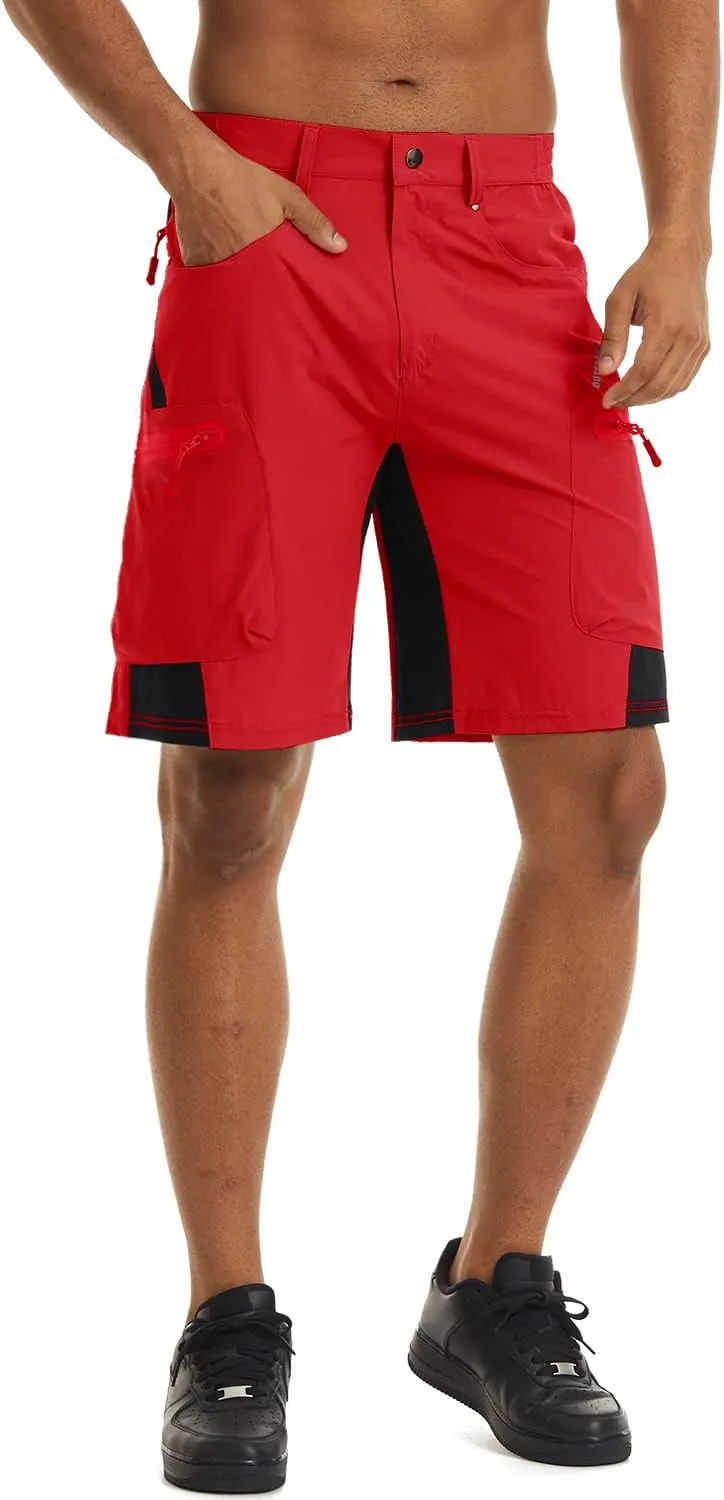 CRYSULLY Men's Hiking Cargo Shorts Outdoor Summer Lightweight Quick Dry Casual Shorts with 5 Pocket