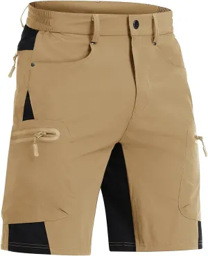 CRYSULLY Men's Hiking Cargo Shorts Outdoor Summer Lightweight Quick Dry Casual Shorts with 5 Pocket