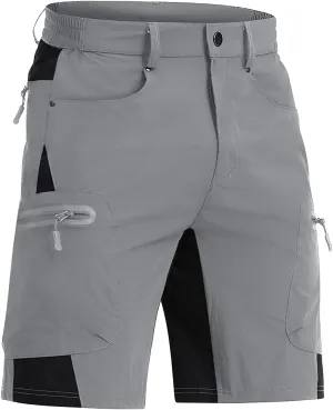 CRYSULLY Men's Hiking Cargo Shorts Outdoor Summer Lightweight Quick Dry Casual Shorts with 5 Pocket