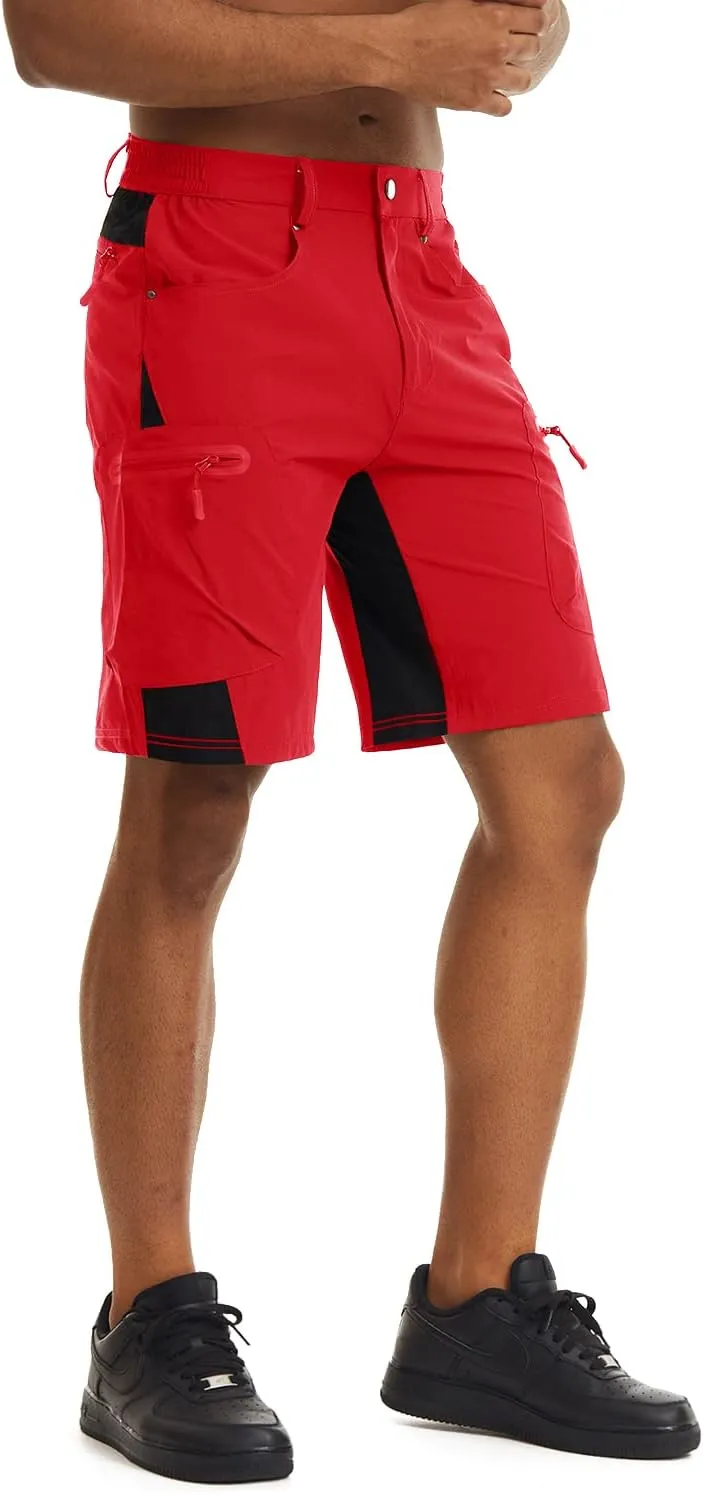 CRYSULLY Men's Hiking Cargo Shorts Outdoor Summer Lightweight Quick Dry Casual Shorts with 5 Pocket