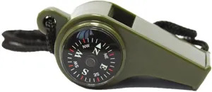 CSCDD 1PC Outdoor Whistle Compass Thermometer 3 in 1 Camping Hiking Accessory Multi-Functional Survival Tools Nylon Neck Rope Compass