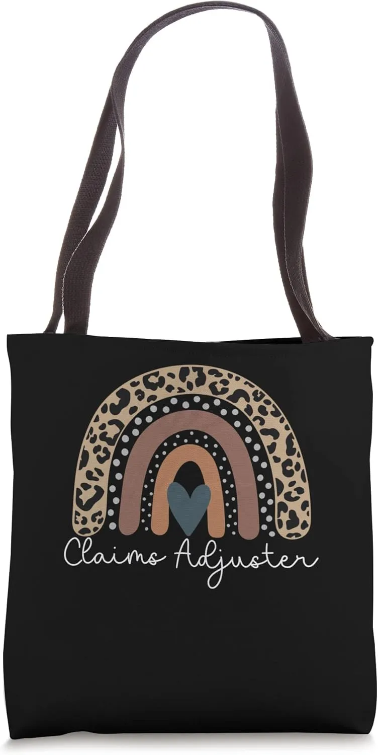 Cute Design Leopard Boho Rainbow for Claims Adjuster Squad Tote Bag
