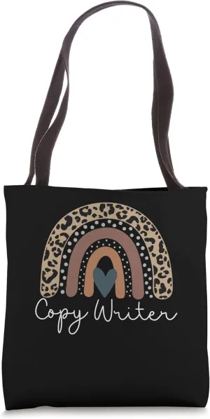 Cute Design Leopard Boho Rainbow for Copy Writer Squad Tote Bag
