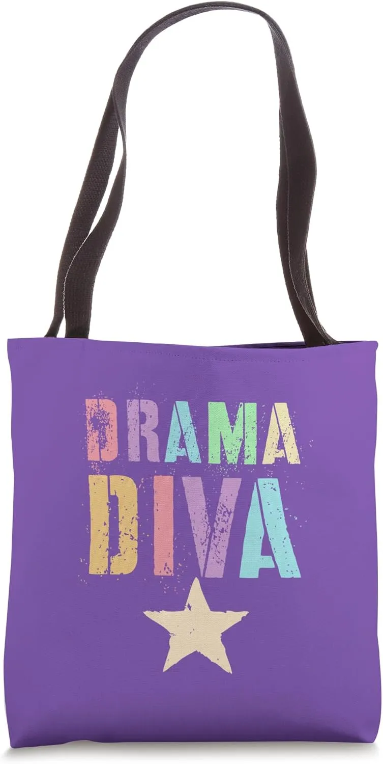 Cute DRAMA DIVA Theater Teacher School Stage Acting Play Gag Tote Bag