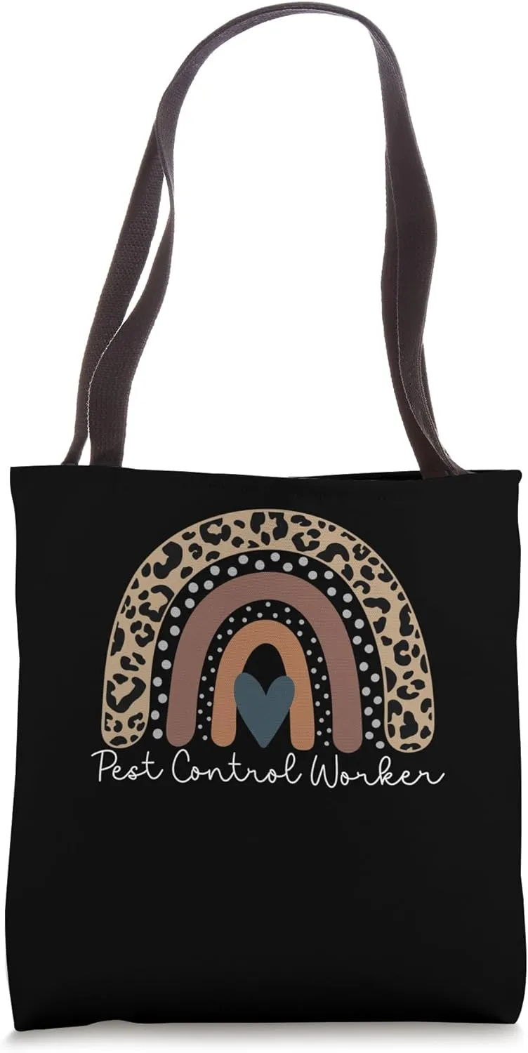 Cute Leopard Boho Rainbow for Pest Control Worker Squad Tote Bag