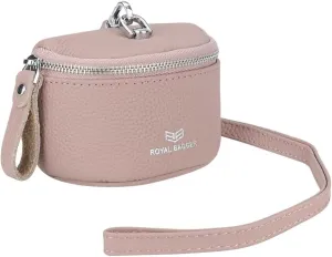 Cute Mini Coin Purse for Women - RFID Blocking, Genuine Leather Change Pouch Fashion Simple Storage Bag 2900 (Pink)