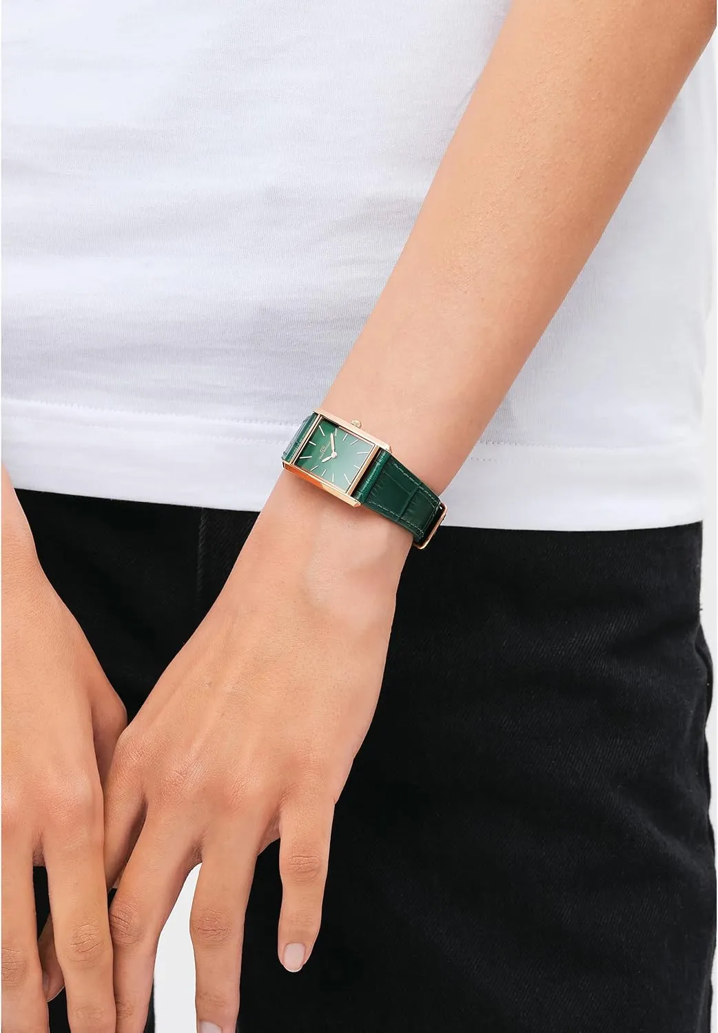 Daniel Wellington Unisex Bound Watch - Square Case, Japanese Quartz Movement, Leather or Stainless Steel Strap, Vintage Watch for Women and Men