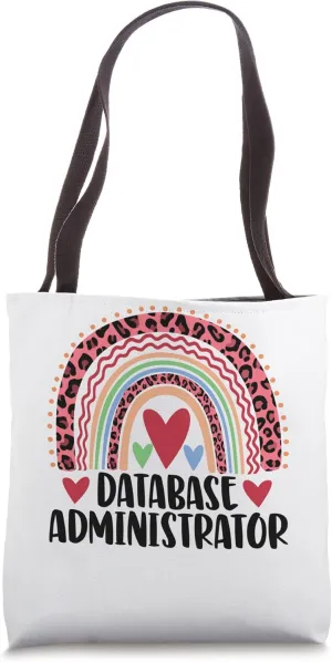 Database Administrator Rainbow Funny Leopard Rainbow Love Tote Bag
