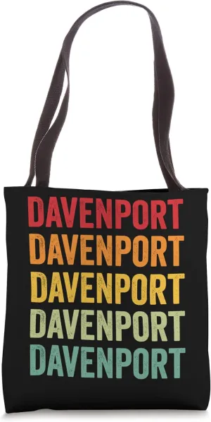 Davenport Rainbow Repetition, Davenport City Tote Bag
