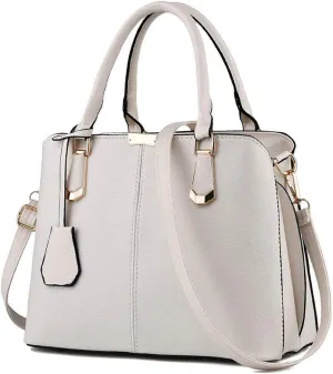 Dayfine Women's PU Leather Handbag Business Commuter Bag Large Capacity Shoulder Bag