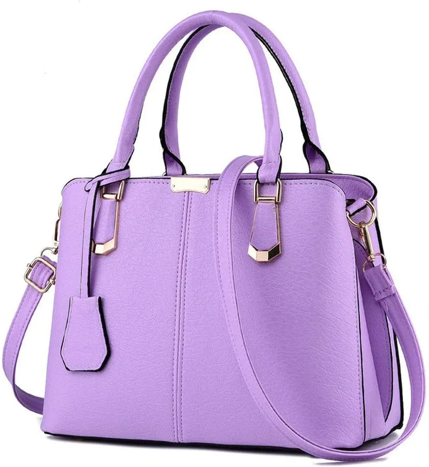 Dayfine Women's PU Leather Handbag Business Commuter Bag Large Capacity Shoulder Bag