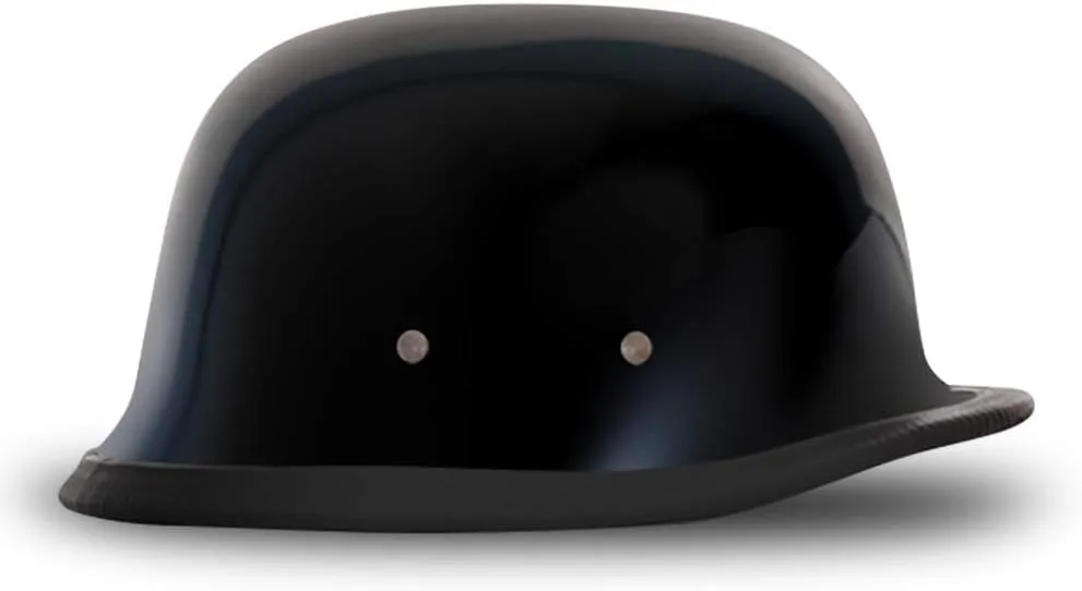 Daytona Helmets German Style Novelty Motorcycle Helmet - Timeless Classic Design, Comfortable Padded Liner, Adjustable Leather Chin Strap- Perfect Biker Accessory for Men & Women