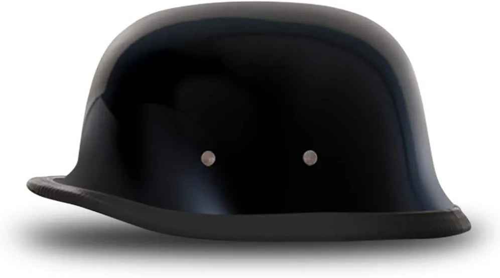 Daytona Helmets German Style Novelty Motorcycle Helmet - Timeless Classic Design, Comfortable Padded Liner, Adjustable Leather Chin Strap- Perfect Biker Accessory for Men & Women