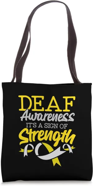 Deaf Awareness Hearing Impaired Tote Bag