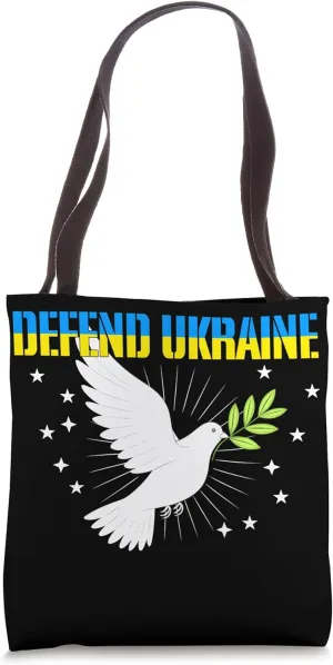 Defend Ukraine Peace Dove Tote Bag