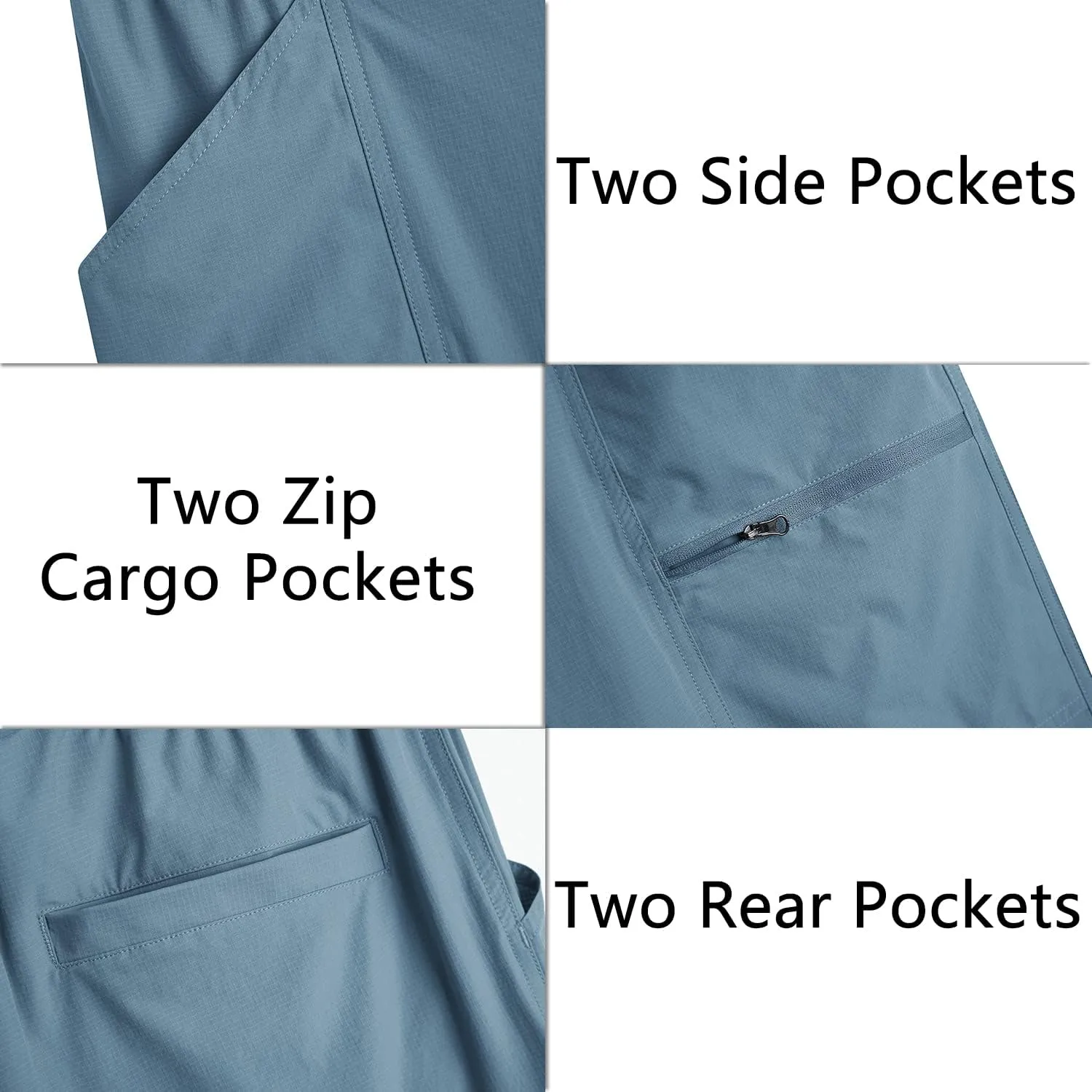 Derminpro Men's Quick Dry Stretch Water Resistant Golf Hiking Shorts with Multi Pockets