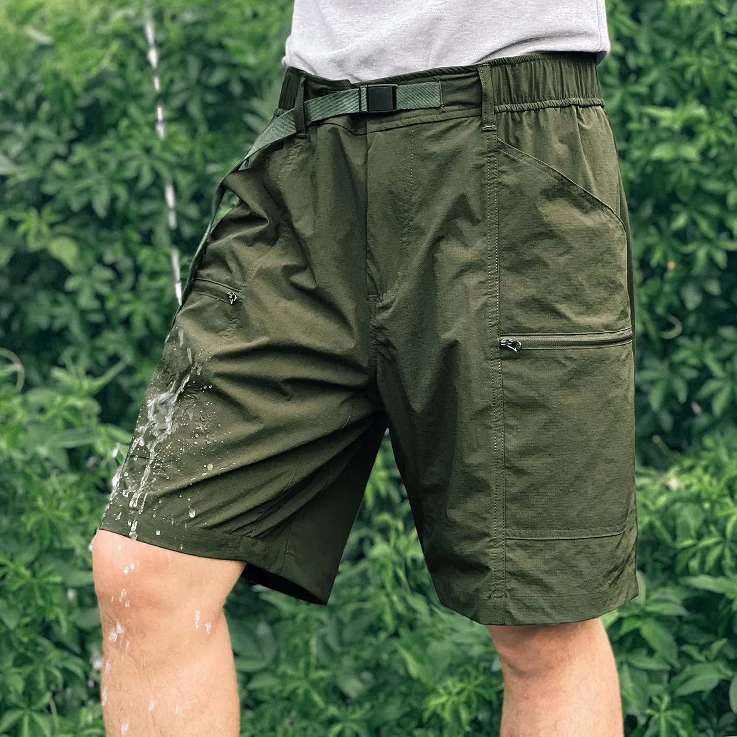 Derminpro Men's Quick Dry Stretch Water Resistant Golf Hiking Shorts with Multi Pockets