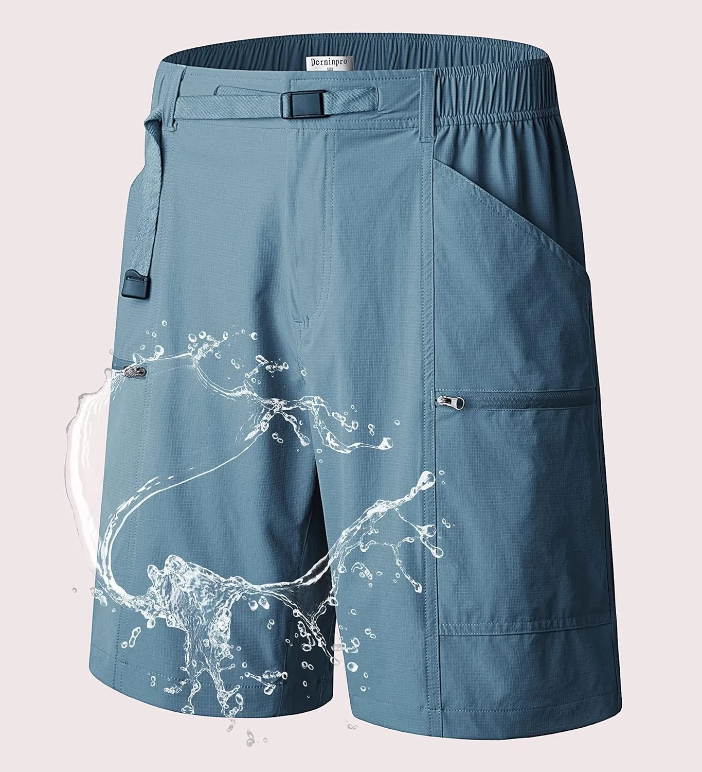 Derminpro Men's Quick Dry Stretch Water Resistant Golf Hiking Shorts with Multi Pockets