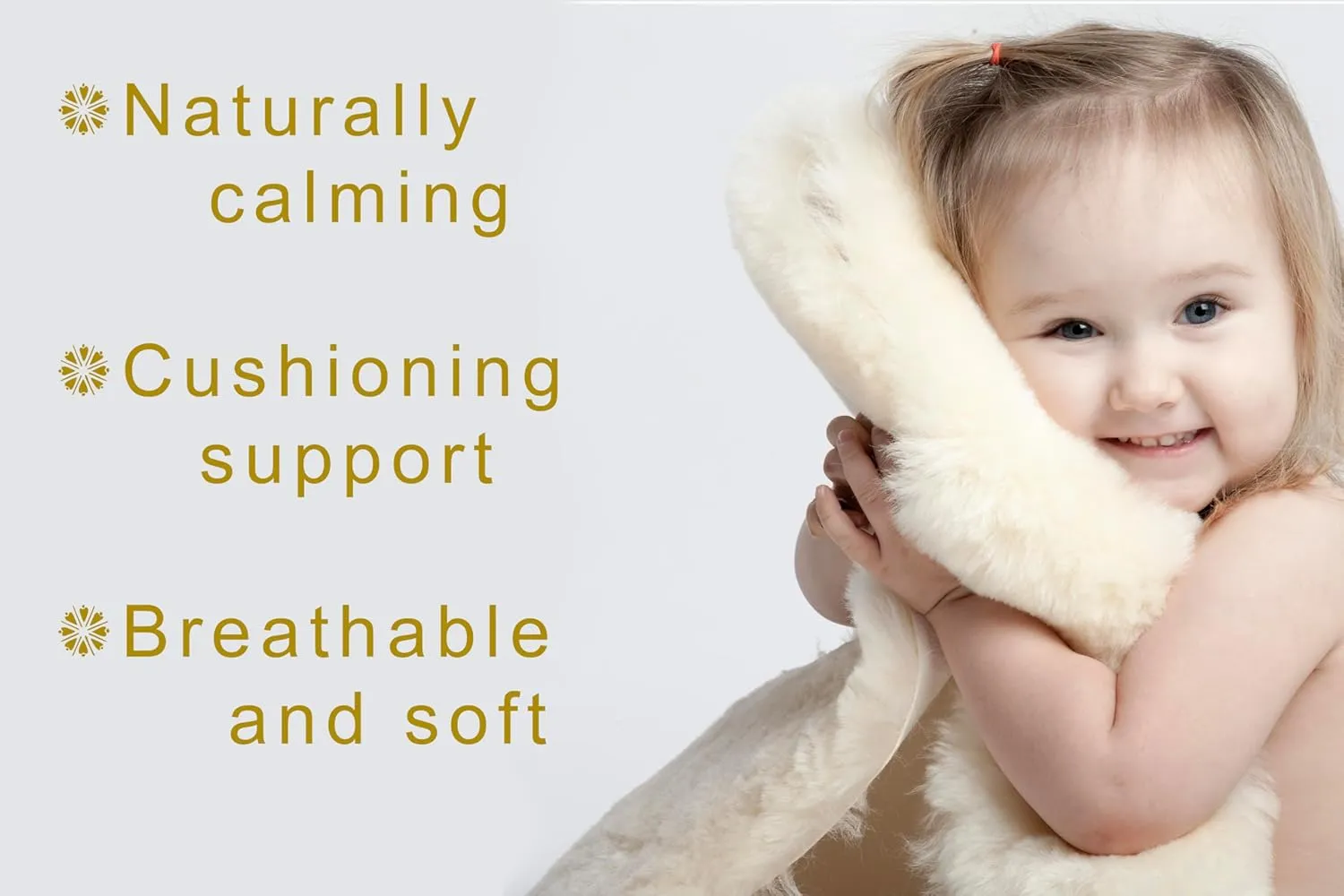 Desert Breeze Distributing Genuine New Zealand Baby Sheepskin, 100% Natural, Soft Shorn Wool, Soothing Comfort, All Seasons, Size Large LRG 34-36 inches in Length