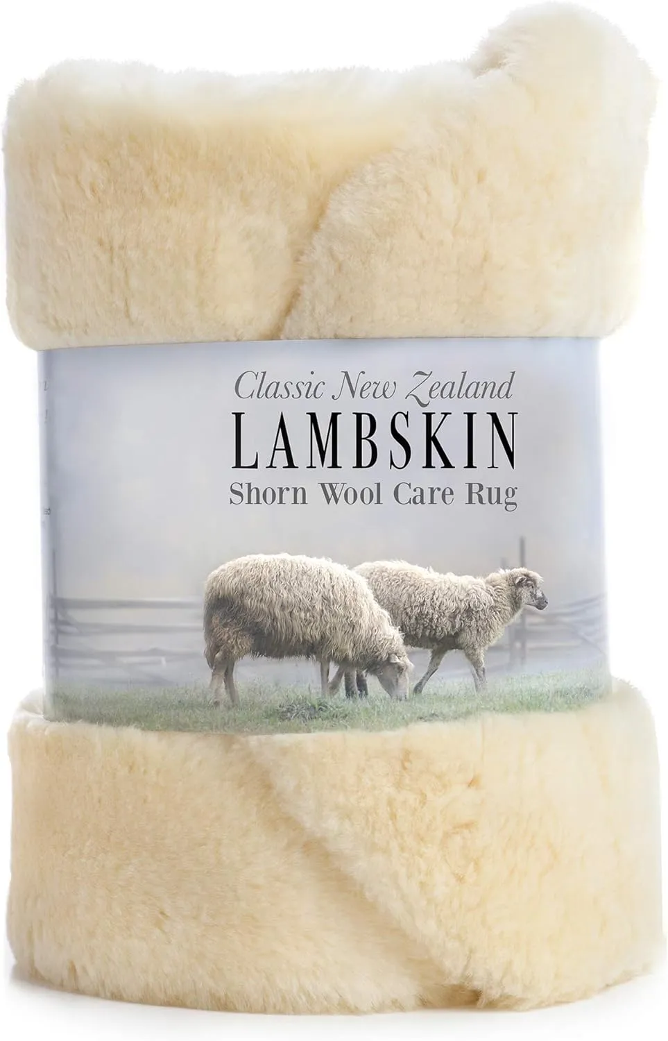 Desert Breeze Distributing Genuine New Zealand Baby Sheepskin, 100% Natural, Soft Shorn Wool, Soothing Comfort, All Seasons, Size Large LRG 34-36 inches in Length