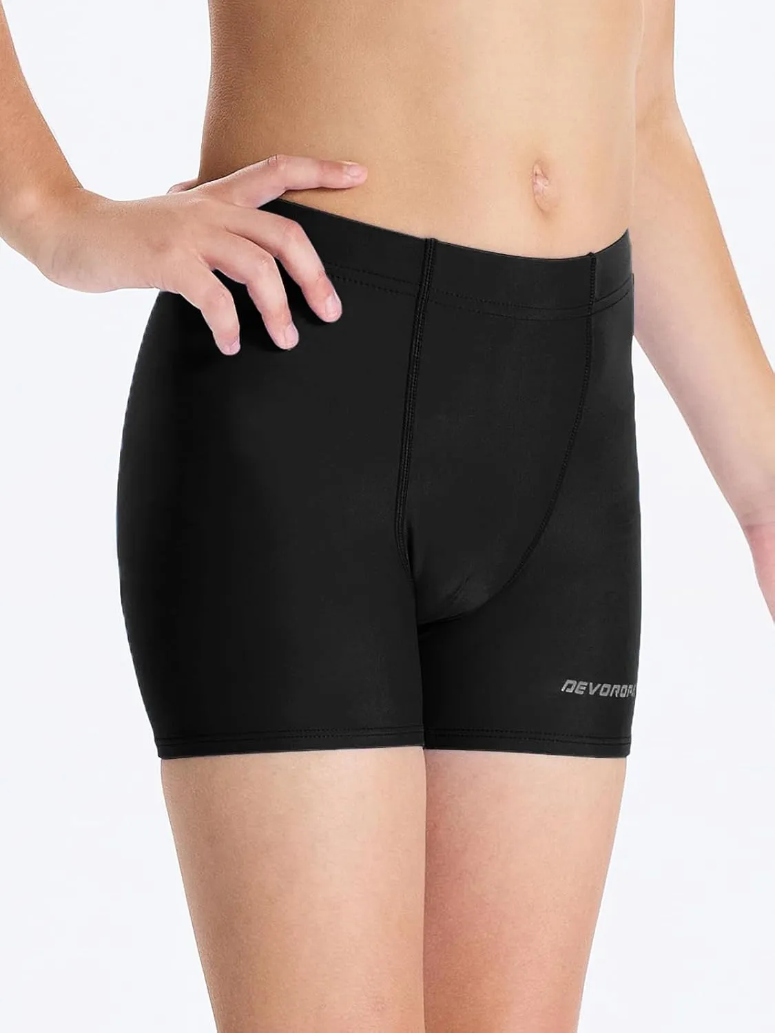 DEVOROPA Youth Boys Swim Shorts Square Leg Swimsuit Nylon Swimming Boxer Brief UPF 50 