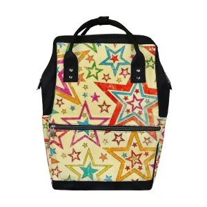 Diaper Bag Mummy Backpack Naive Art Abstract Stars Multifunction Baby Nappy Bag Large Capacity Nursing Bags Waterproof Travel Backpack